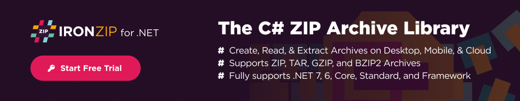 IronZIP NuGet Trial Banner Image